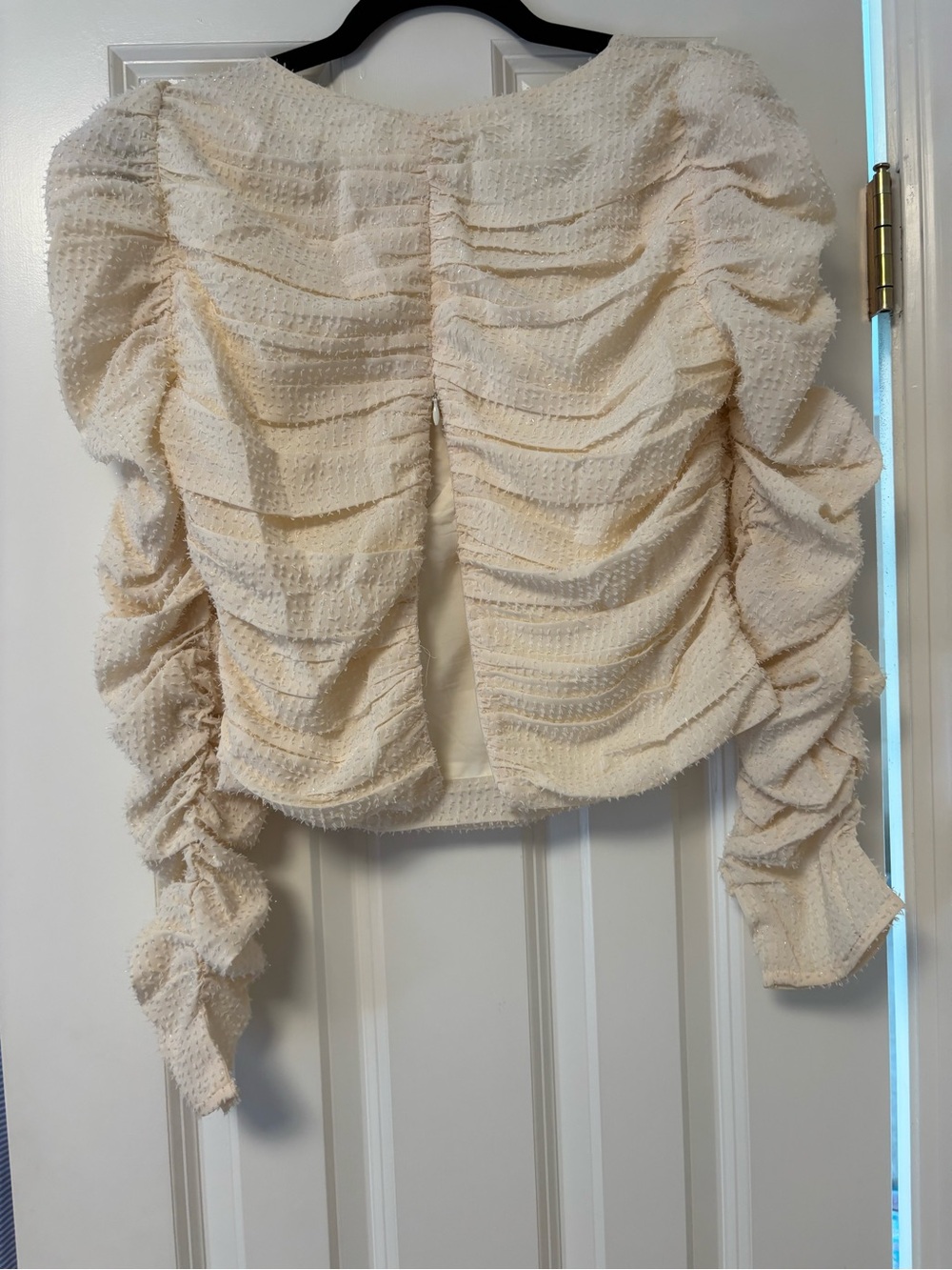 ASTR Cream Textured Ruffle Bustier Top - Picture 3 of 3